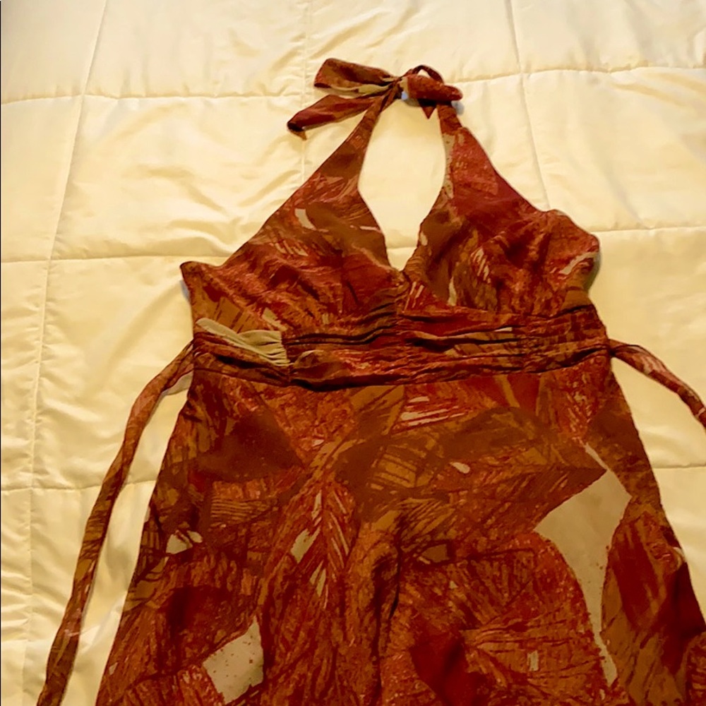 Halter / low back dress with tie in the back